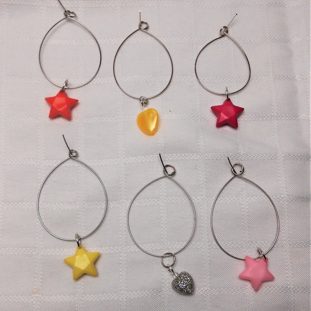 No. 54/55- Handmade identifiers for wine glasses or stemmed glasses